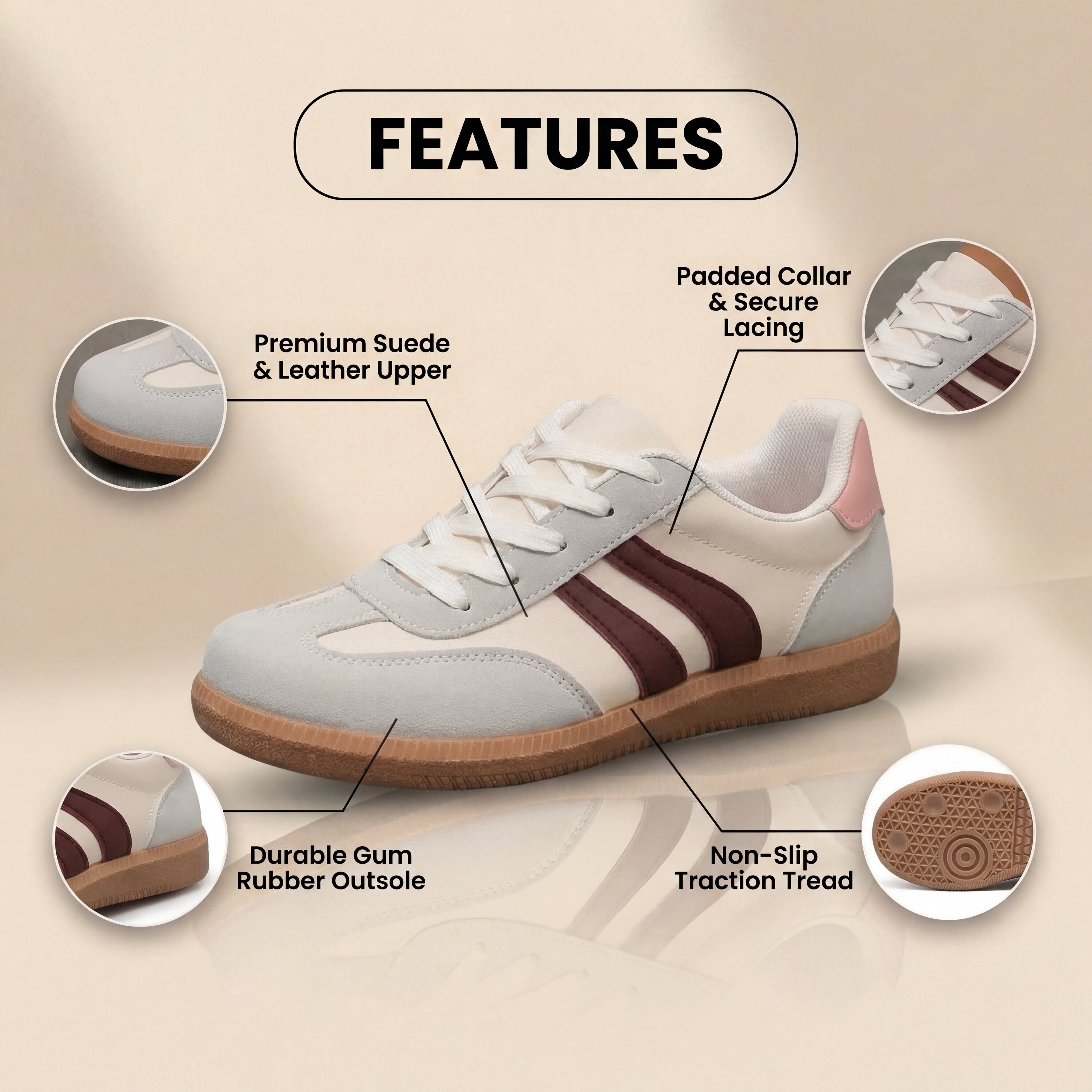 Vintage Inspired Orthopedic Sneakers