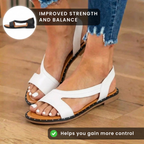 rthopedic Leather Studded Slide Sandals - Asymmetric Strap