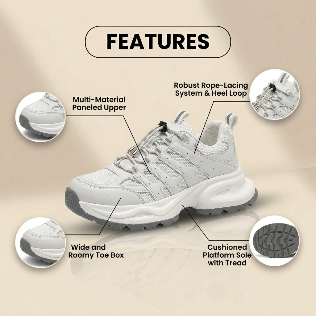 Sneakers Ortopediche Aggraziate dal Look Moderno